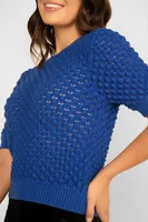 Short Sleeve Bubble Knit Sweater