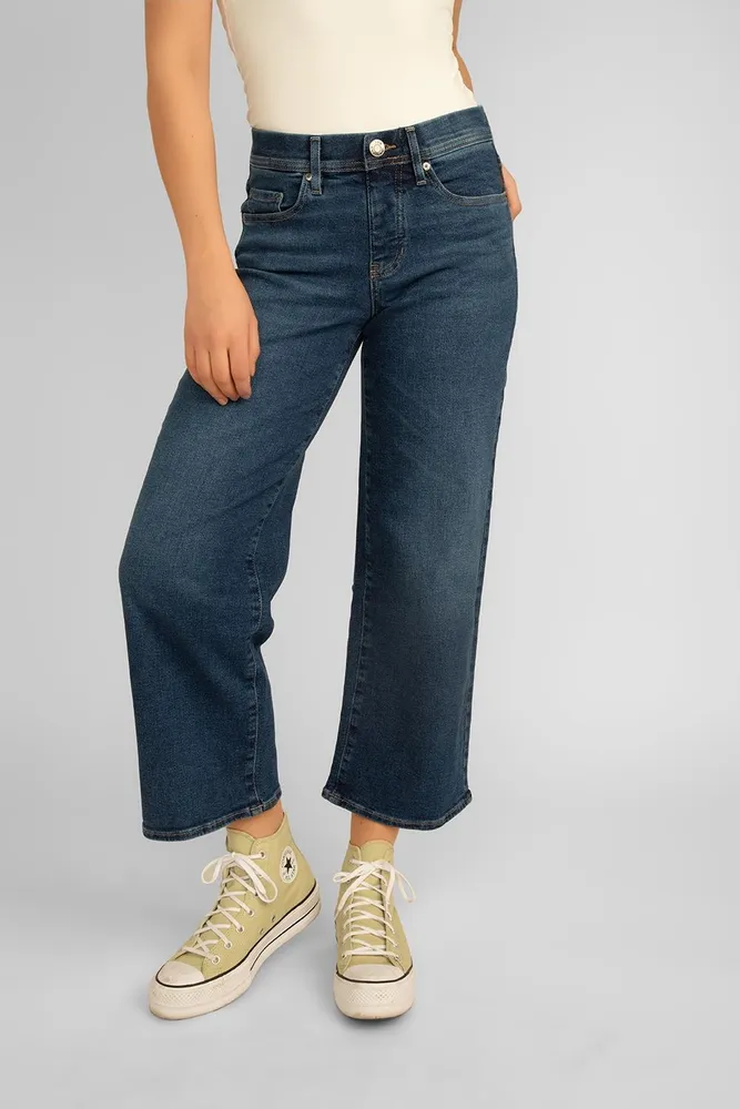 Ava Mid Rise Wide Leg Pull- On Jeans