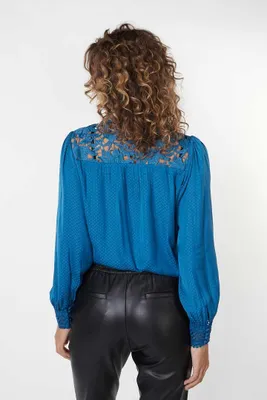 Lace Jacquard Blouse