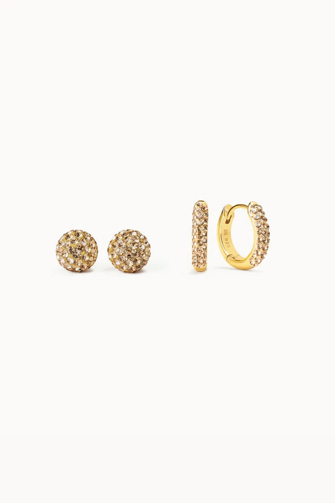 Always On Sparkle Hoops & Studs Set