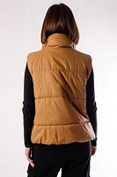 Asymmetrical Zip-Up Puffer Vest