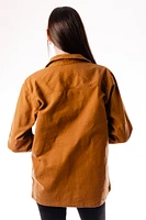 Canvas Fleece-Lined Shacket