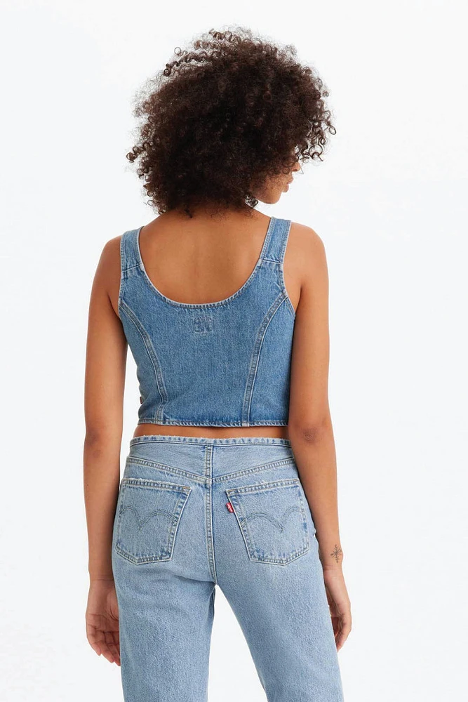 Charlie Denim Crop Top