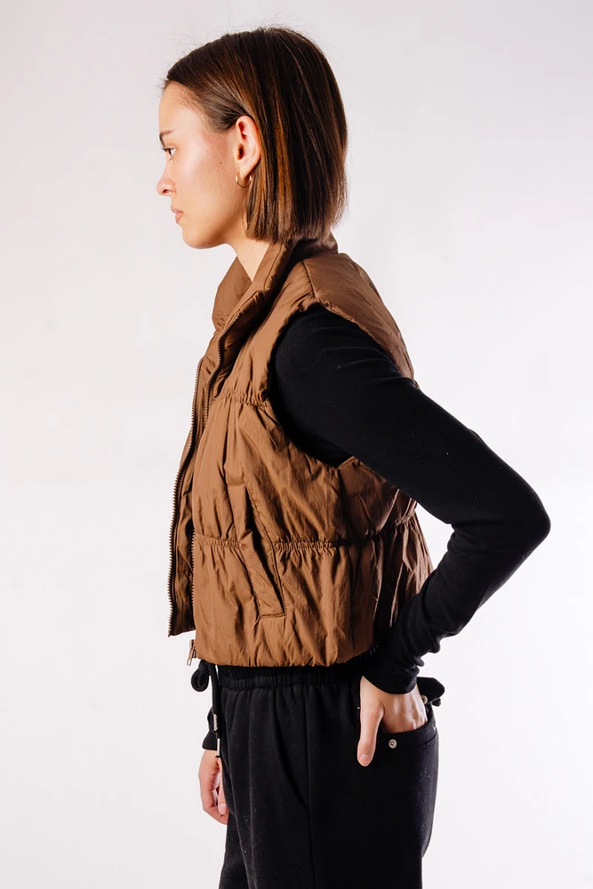 Cropped Puffer Vest