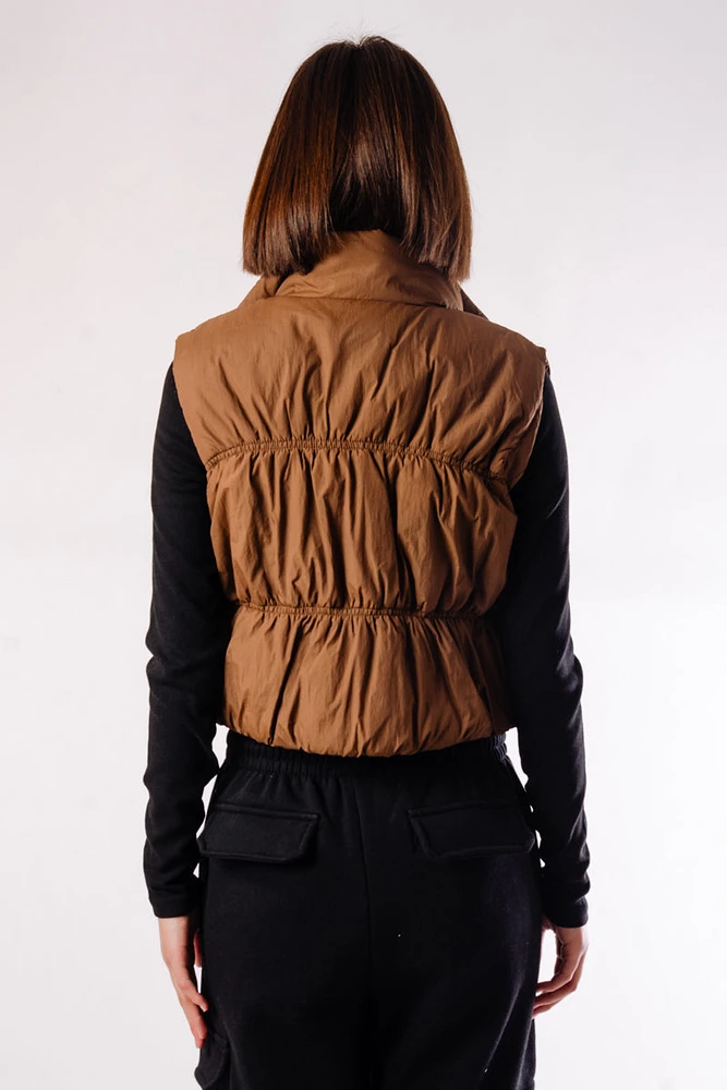 Cropped Puffer Vest