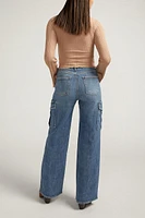 Denim Cargo Wide Leg