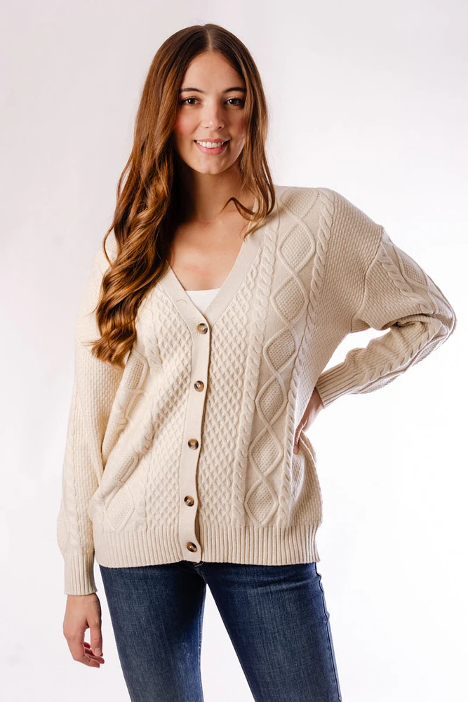 Diamond Knit Cardi