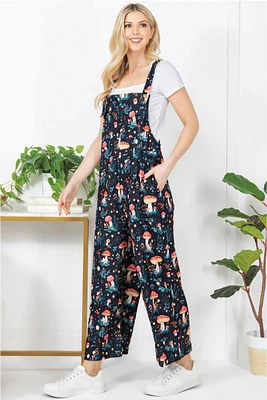 Dreamy Mushroom Corduroy Overall