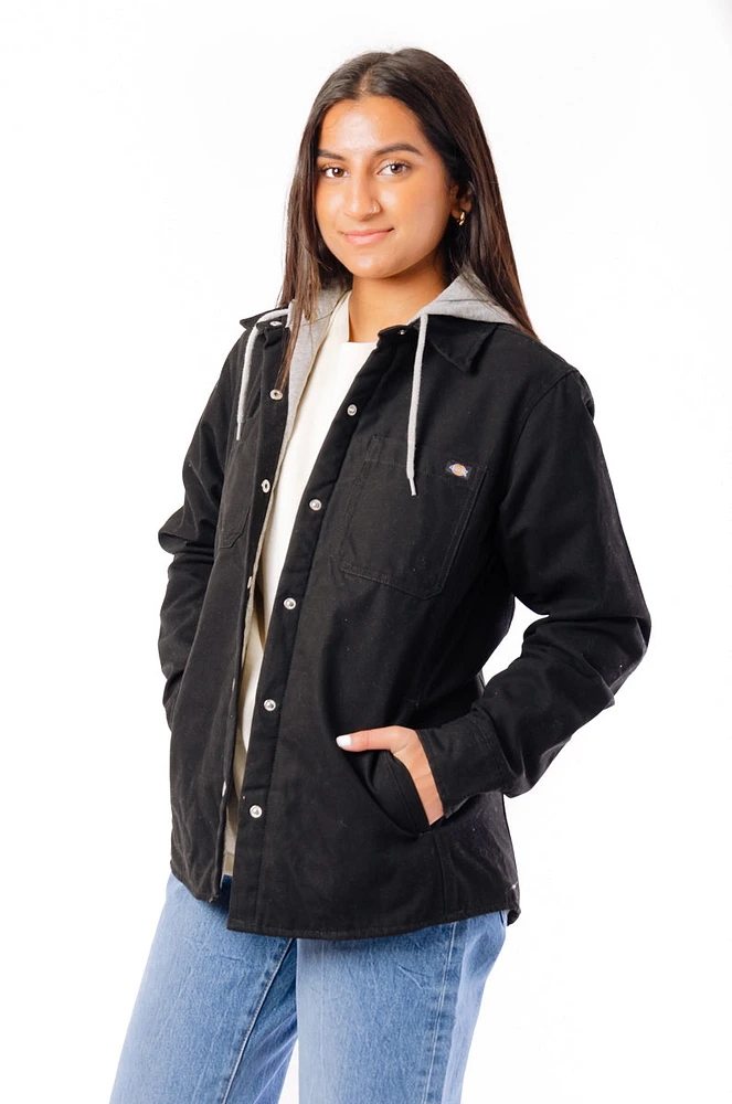 Duck Hooded Shirt Jacket