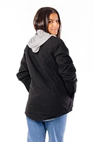 Duck Hooded Shirt Jacket