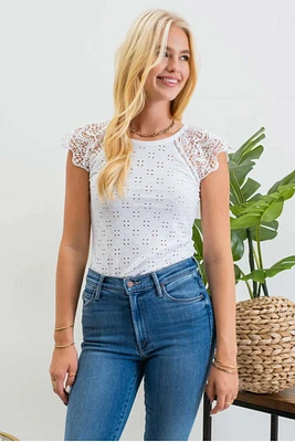 Eyelet Tee