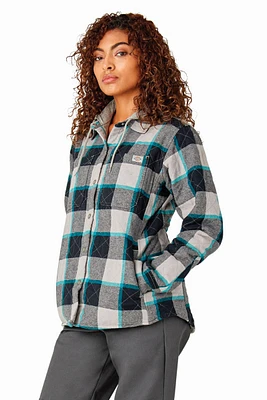 Flannel Hooded Shirt Jacket