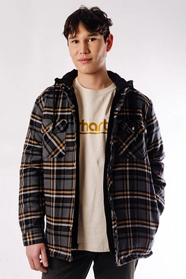 Fleece Hooded Flannel Jacket