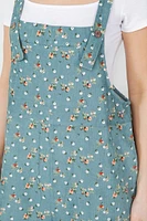 Floral Corduroy Overalls