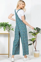 Floral Corduroy Overalls