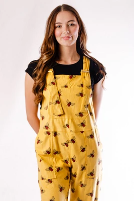 Golden Bees Corduroy Overalls