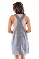 Hickory Stripe Bib Overall Dress