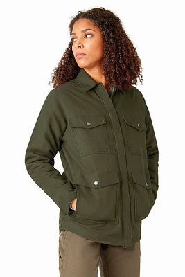 High Pile Fleece Lined Chore Coat