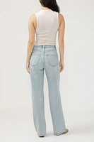 Highly Desirable High Rise Trouser Leg Jeans