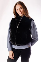 Lessie Fur Taffeta Vest