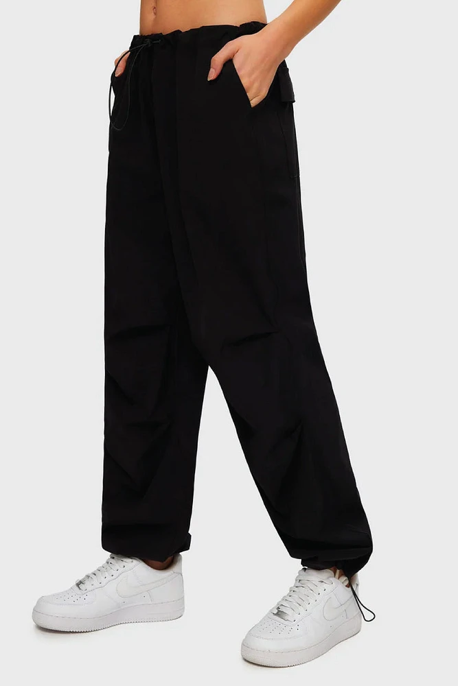 Low Cut Baggy Parachute Pants