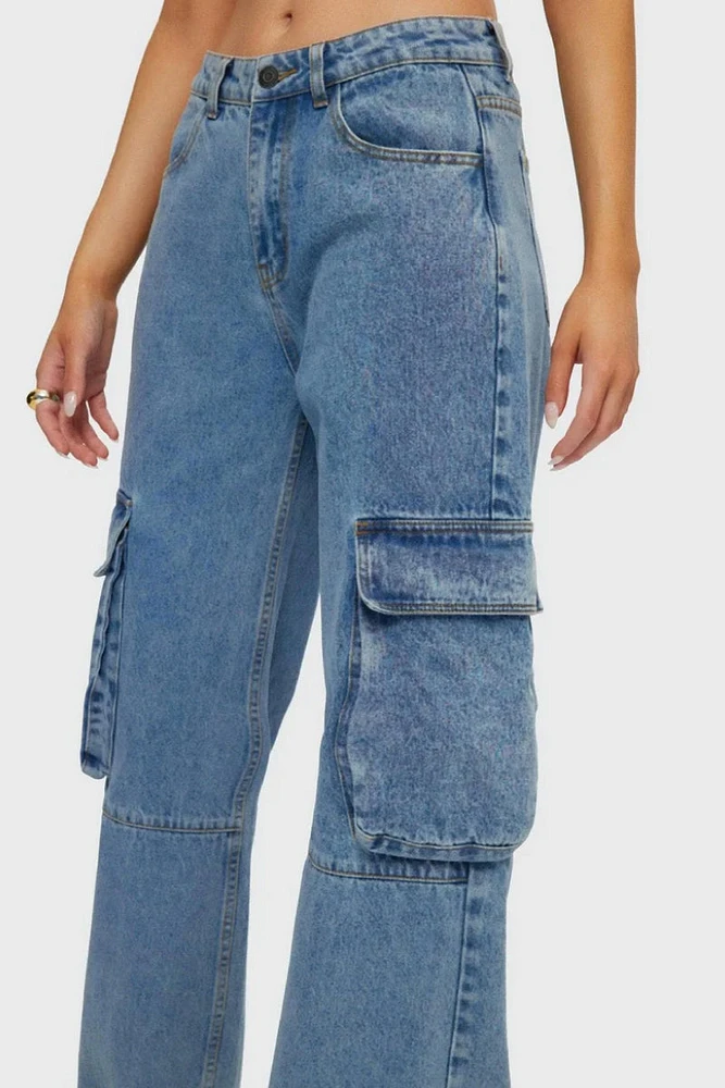 Low Rise Cargo Jeans