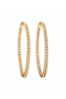 Pave Hoop Earrings