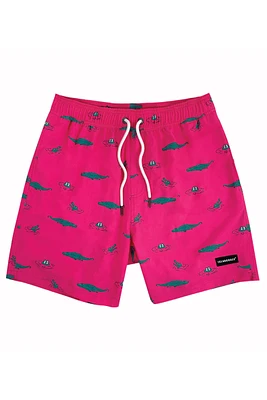 Pinky Alligator Swim Shorts