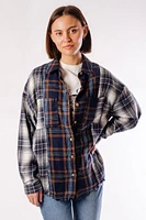 Plaid Patchwork Button Down Shirt