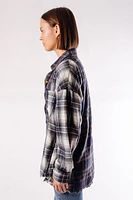 Plaid Patchwork Button Down Shirt