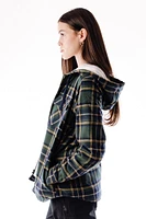 Plush Pile-Lined Flannel Shacket