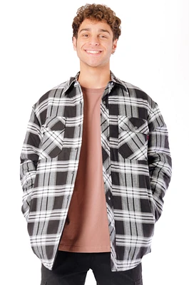 Quilt Lined Flannel Shirt Jacket