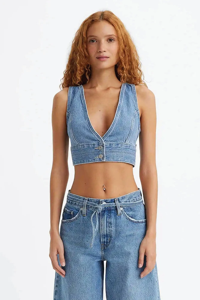 Raine Denim Crop Top