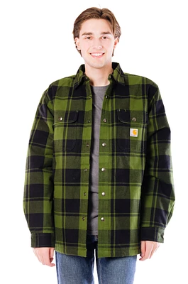 Relaxed Flannel Sherpa Jacket