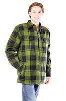 Relaxed Flannel Sherpa Jacket