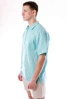 Sea Glass Linen Camp Shirt