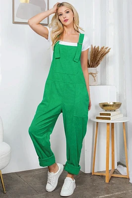 Green Corduroy Overalls