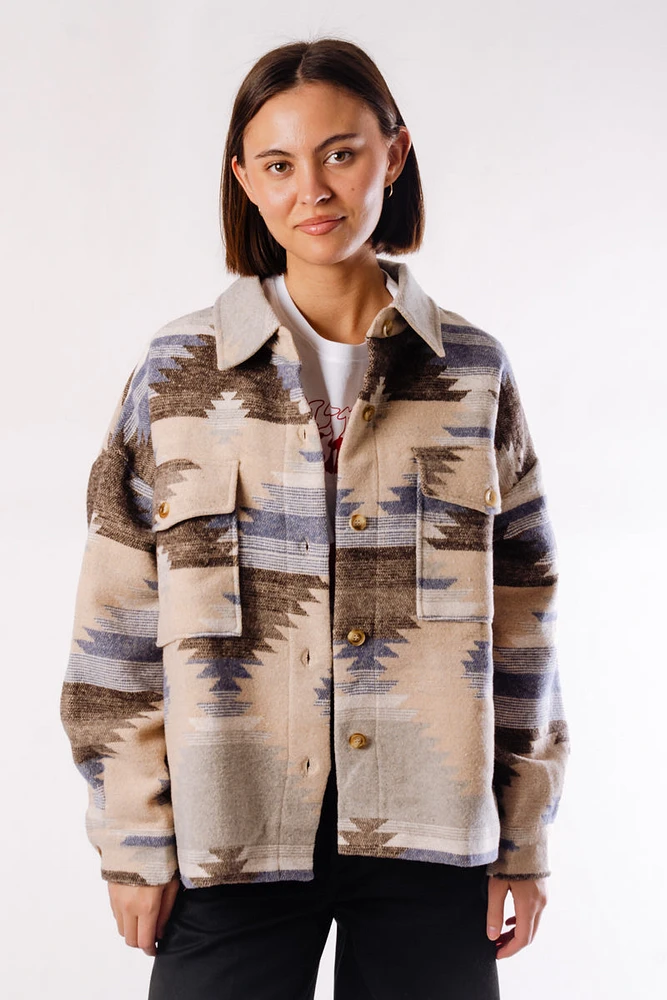 Tribal Print Shacket