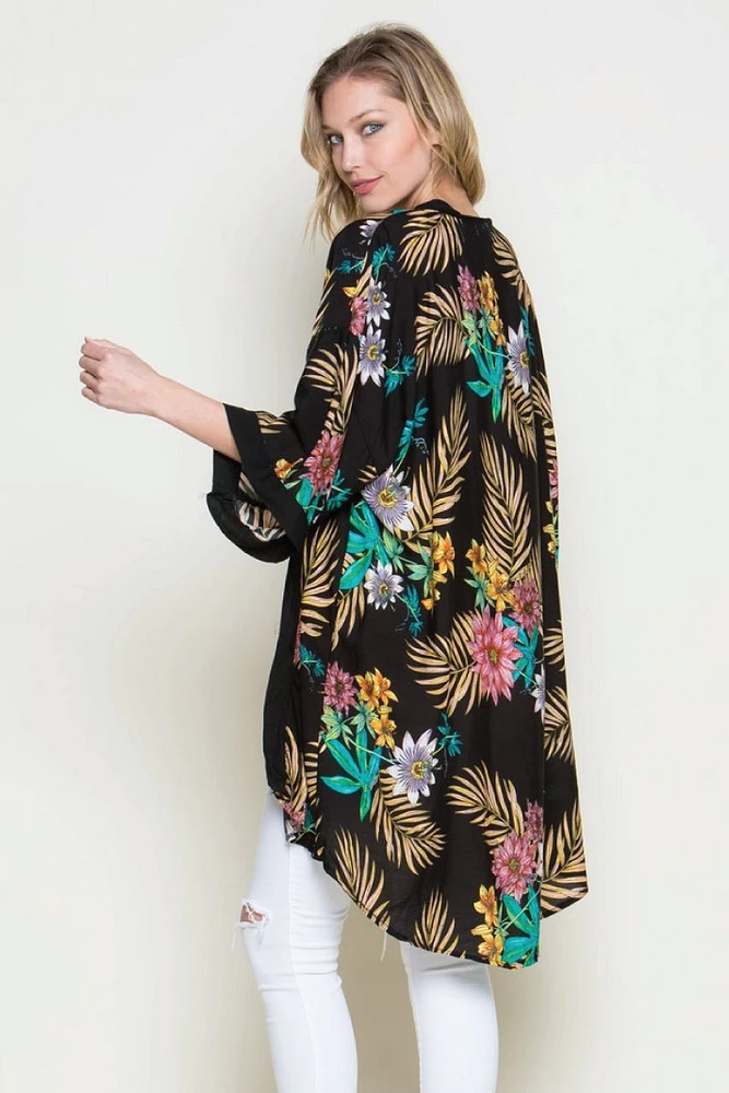 Tropical Floral Kimono