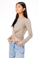 Twisted Long Sleeve Crop Top