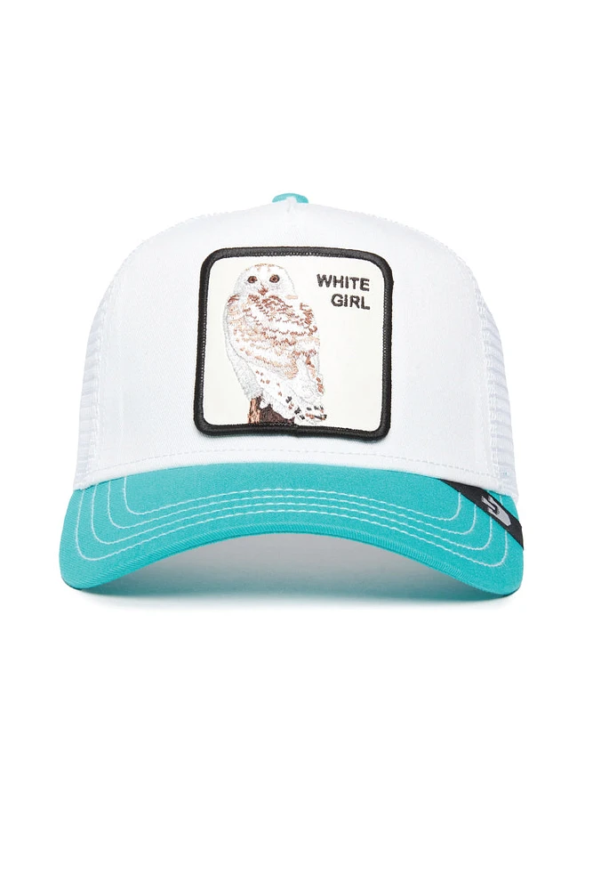 Unisex White Owl Trucker Hat