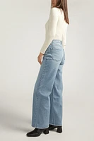 V-Front High Rise Wide Leg Jean