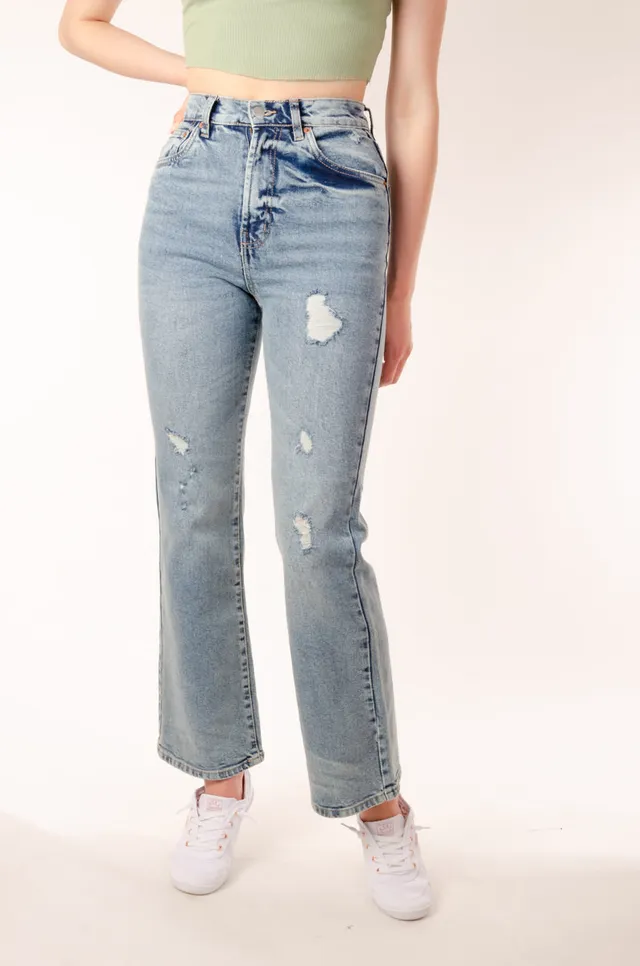Women's High Rise Side Slit Flare Jeans