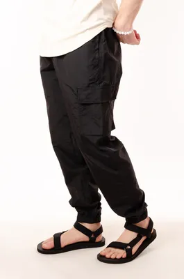 KUWALLATEE Low Cut Baggy Parachute Pants