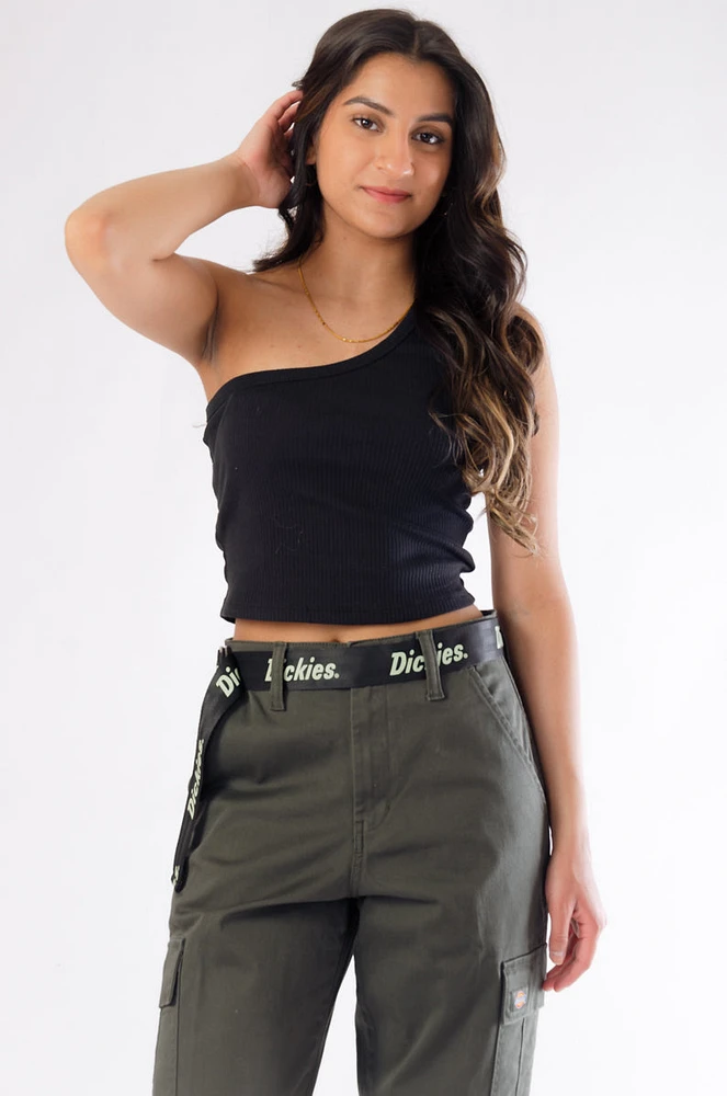 One-Shoulder Crop Tank