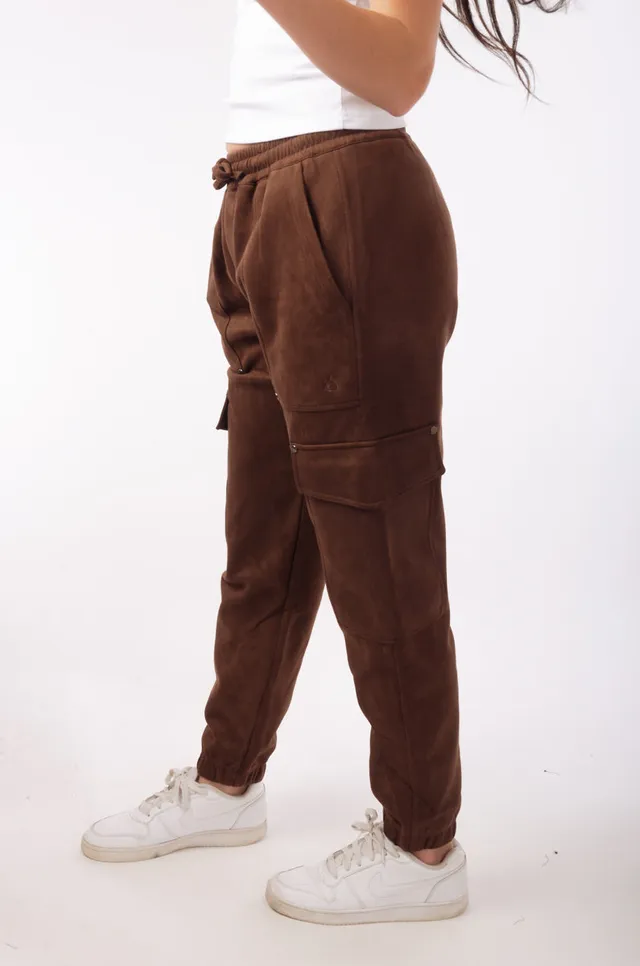 KUWALLATEE Suede Cargo Joggers