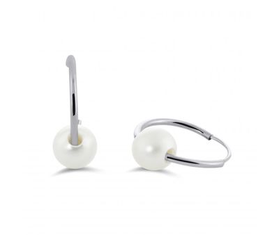 14K Gold Freshwater Pearl Sleepers 5-6mm