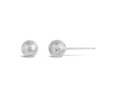 10K Gold 6mm Faceted Ball Studs