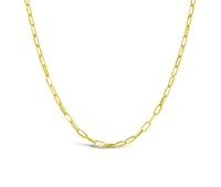 10K Yellow Gold 18" 2.4mm Paper Clip Chain