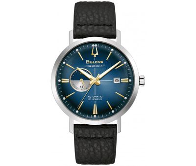 Bulova Men's Aerojet Watch with Black Leather Strap